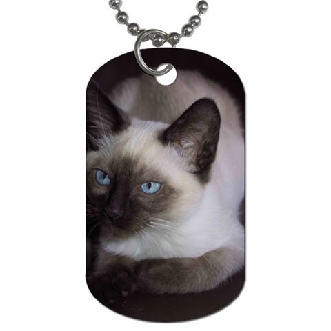 Siamese Cat Dog Tag (One Side) from ArtsNow.com Front