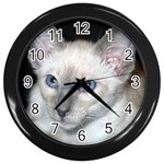 Siamese Cat D2 Wall Clock (Black)