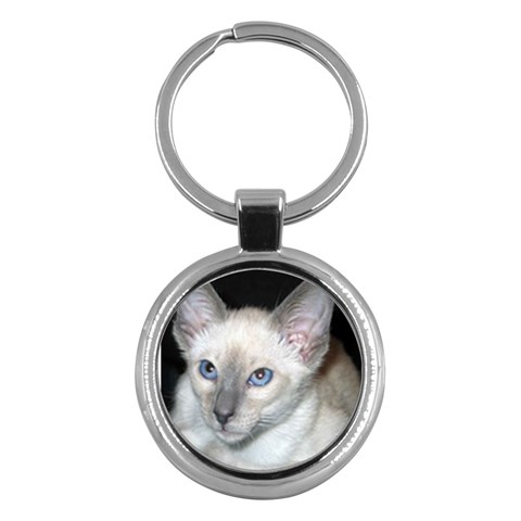 Siamese Cat D2 Key Chain (Round) from ArtsNow.com Front