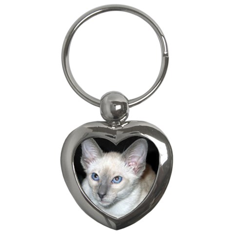 Siamese Cat D2 Key Chain (Heart) from ArtsNow.com Front