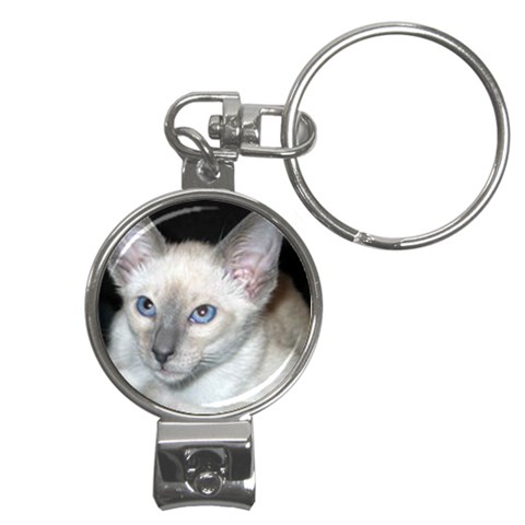 Siamese Cat D2 Nail Clippers Key Chain from ArtsNow.com Front