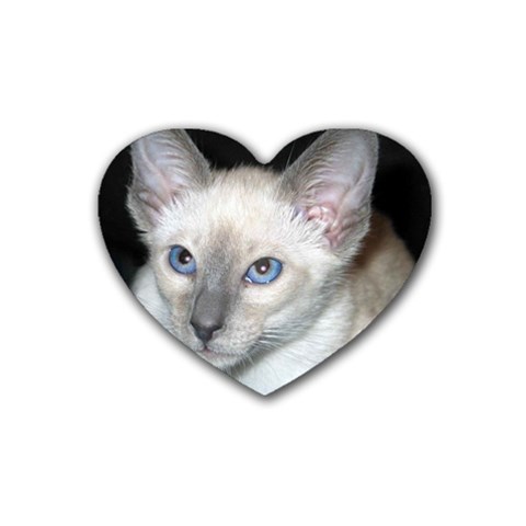 Siamese Cat D2 Heart Coaster (4 pack) from ArtsNow.com Front