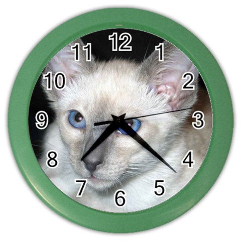 Siamese Cat D2 Color Wall Clock from ArtsNow.com Front