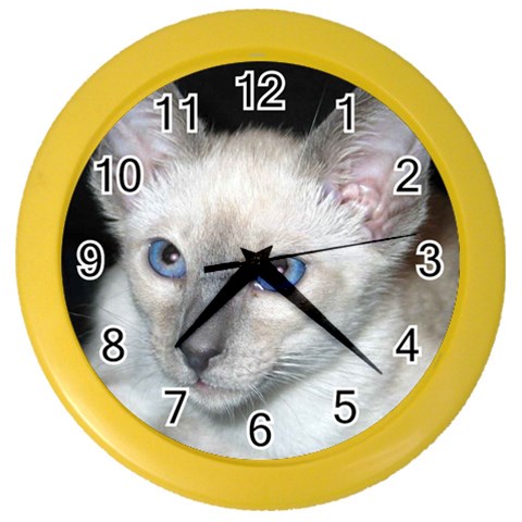 Siamese Cat D2 Color Wall Clock from ArtsNow.com Front