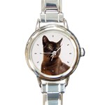 Burmese Round Italian Charm Watch