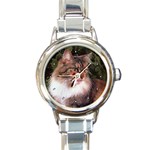 Maine Coon Round Italian Charm Watch