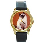 Sealpoint Round Gold Metal Watch