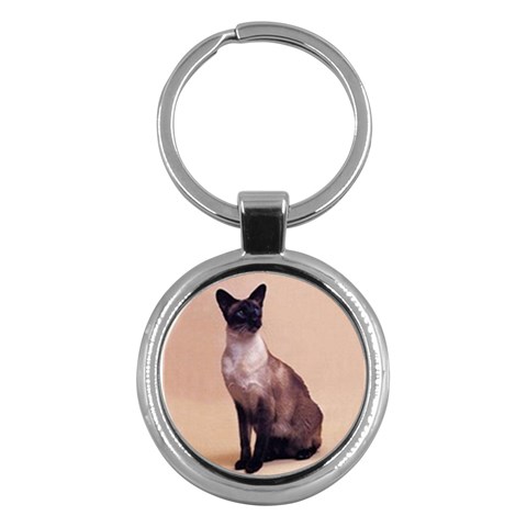 Siamese Key Chain (Round) from ArtsNow.com Front