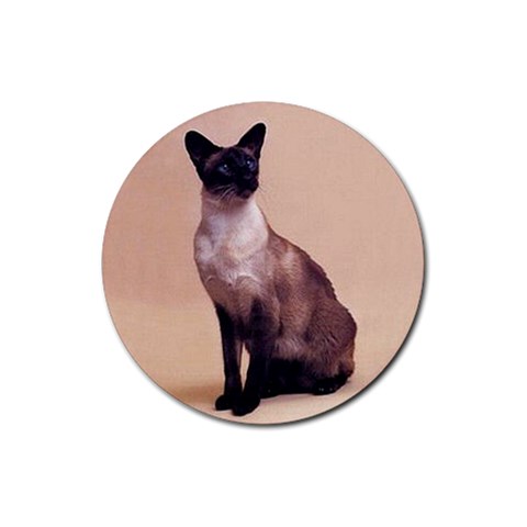 Siamese Rubber Round Coaster (4 pack) from ArtsNow.com Front