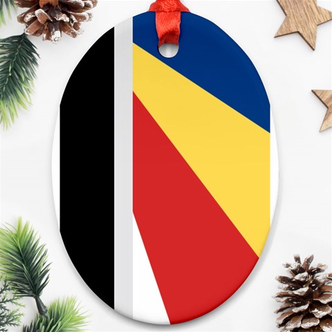 Seychellois Flag Ornament (Oval) from ArtsNow.com Front