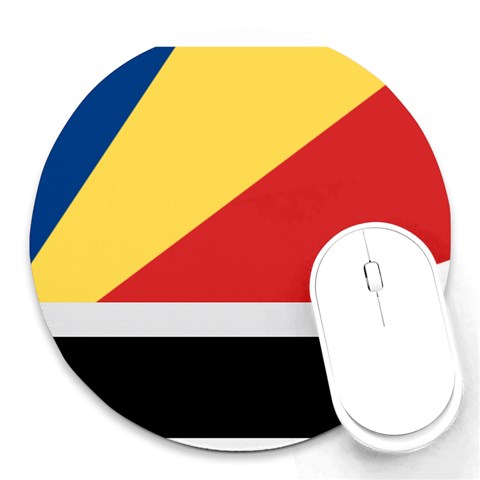 Seychellois Flag Round Mousepad from ArtsNow.com Front