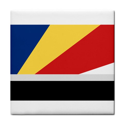 Seychellois Flag Tile Coaster from ArtsNow.com Front