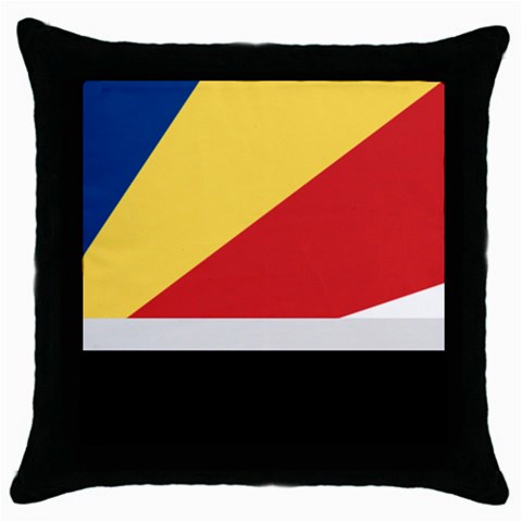 Seychellois Flag Throw Pillow Case (Black) from ArtsNow.com Front