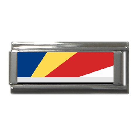 Seychellois Flag Superlink Italian Charm (9mm) from ArtsNow.com Front