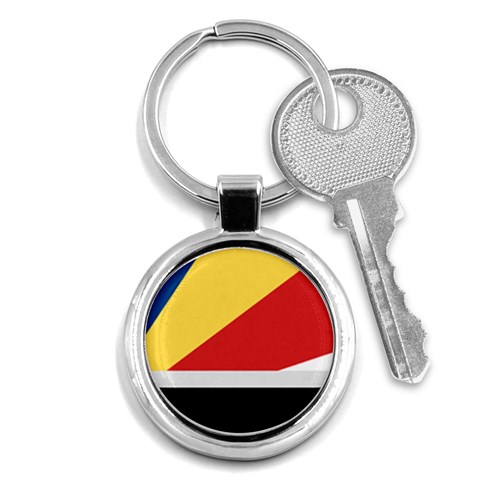 Seychellois Flag Key Chain (Round) from ArtsNow.com Front