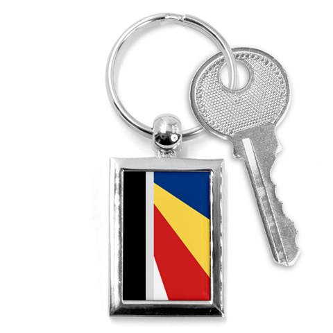 Seychellois Flag Key Chain (Rectangle) from ArtsNow.com Front