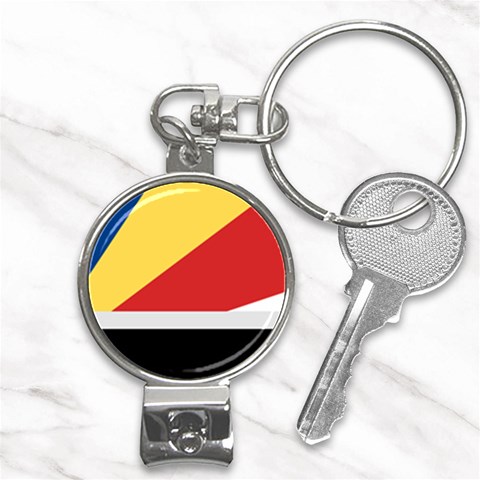 Seychellois Flag Nail Clippers Key Chain from ArtsNow.com Front