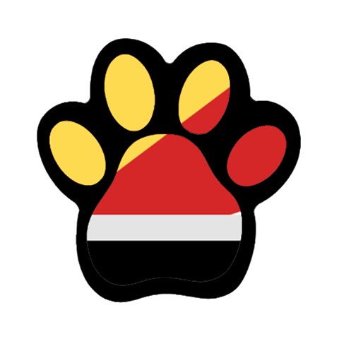 Seychellois Flag Magnet (Paw Print) from ArtsNow.com Front