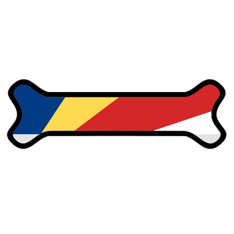 Seychellois Flag Magnet (Dog Bone) from ArtsNow.com Front