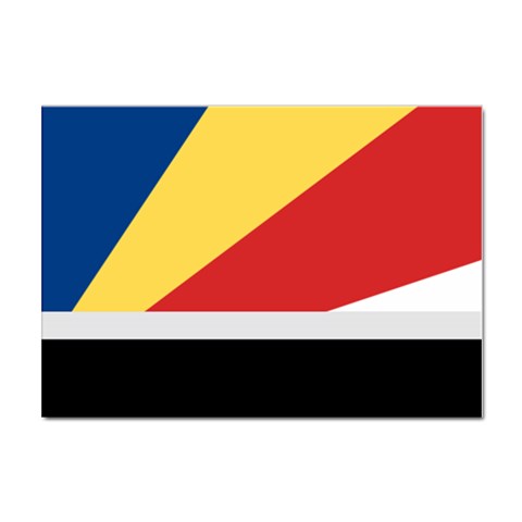 Seychellois Flag Sticker A4 (10 pack) from ArtsNow.com Front