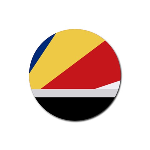 Seychellois Flag Rubber Coaster (Round) from ArtsNow.com Front