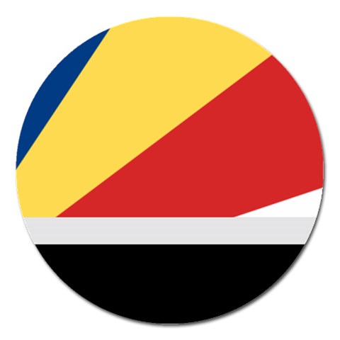 Seychellois Flag Magnet 5  (Round) from ArtsNow.com Front