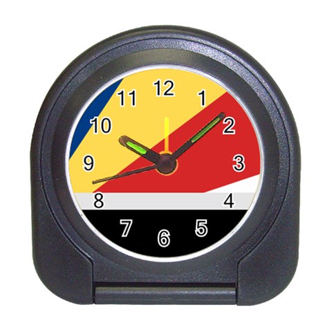 Seychellois Flag Travel Alarm Clock from ArtsNow.com Front