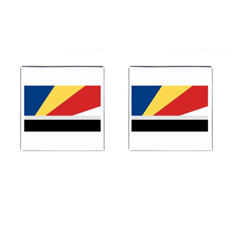 Seychellois Flag Cufflinks (Square) from ArtsNow.com Front(Pair)