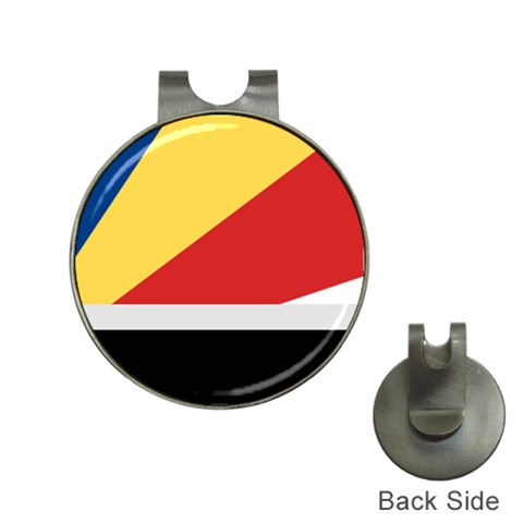 Seychellois Flag Golf Ball Marker Hat Clip from ArtsNow.com Front