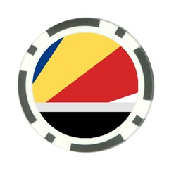 Seychellois Flag Poker Chip Card Guard from ArtsNow.com Front