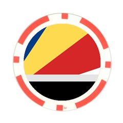 Seychellois Flag Poker Chip Card Guard from ArtsNow.com Front