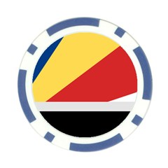 Seychellois Flag Poker Chip Card Guard from ArtsNow.com Front