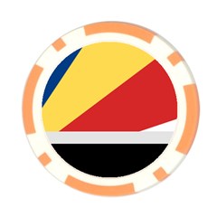 Seychellois Flag Poker Chip Card Guard from ArtsNow.com Front