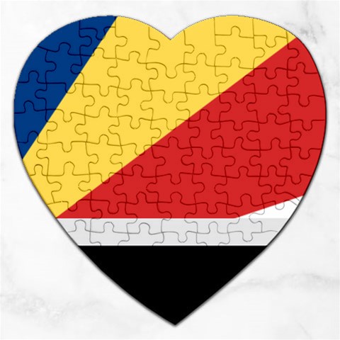 Seychellois Flag Jigsaw Puzzle (Heart) from ArtsNow.com Front