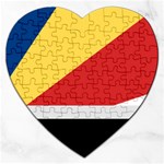 Seychellois Flag Jigsaw Puzzle (Heart)