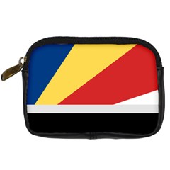 Seychellois Flag Digital Camera Leather Case from ArtsNow.com Front