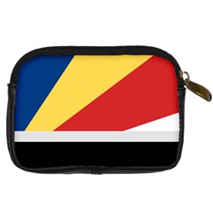 Seychellois Flag Digital Camera Leather Case from ArtsNow.com Back