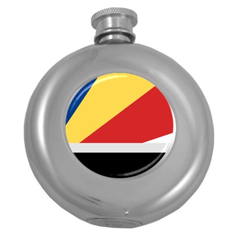 Seychellois Flag Hip Flask (5 oz) from ArtsNow.com Front