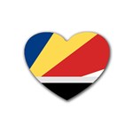 Seychellois Flag Rubber Coaster (Heart)