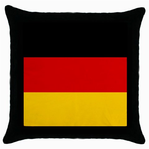 German Flag Throw Pillow Case (Black) from ArtsNow.com Front