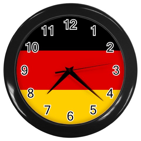 German Flag Wall Clock (Black) from ArtsNow.com Front