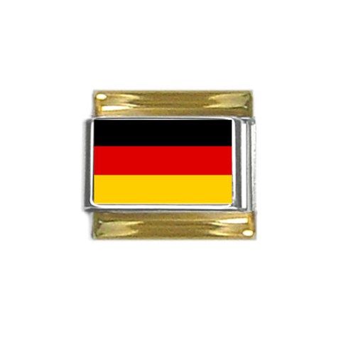 German Flag Gold Trim Italian Charm (9mm) from ArtsNow.com Front