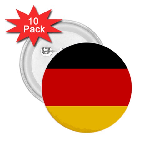 German Flag 2.25  Button (10 pack) from ArtsNow.com Front