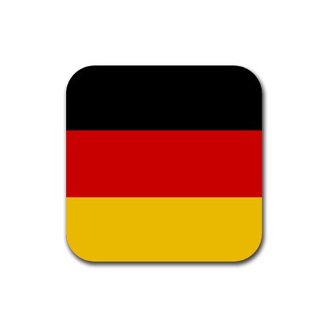 German Flag Rubber Coaster (Square) from ArtsNow.com Front