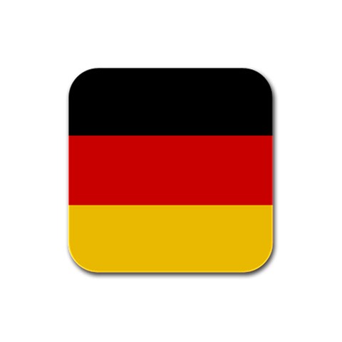 German Flag Rubber Square Coaster (4 pack) from ArtsNow.com Front