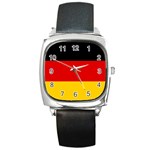 German Flag Square Metal Watch