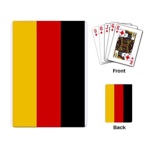 German Flag Playing Cards Single Design from ArtsNow.com Back