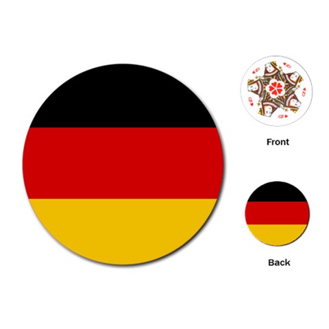 German Flag Playing Cards (Round) from ArtsNow.com Front