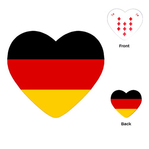 German Flag Playing Cards (Heart) from ArtsNow.com Front