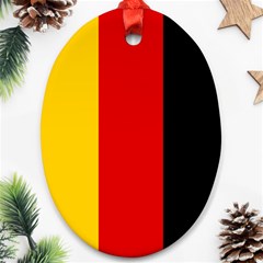 German Flag Oval Ornament (Two Sides) from ArtsNow.com Front